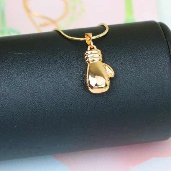 "Boxing Glove Rose Gold Pendant for Sporty Charm, XPPT1285 - Picture 8 of 12